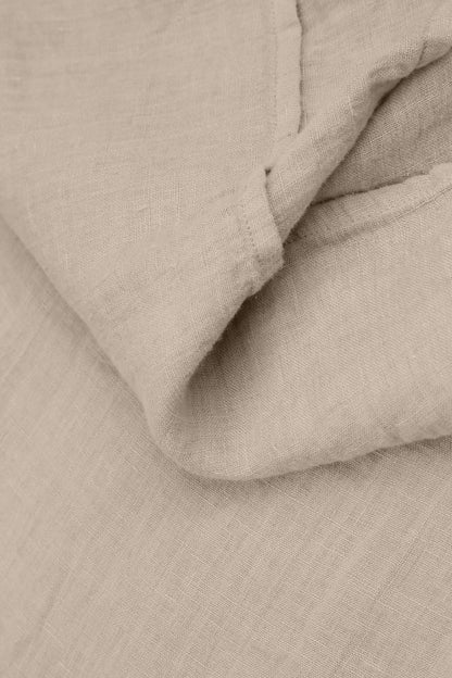Beige Gauze Linen Top