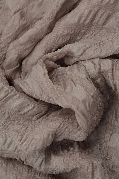 Écharpe en soie texturée beige clair