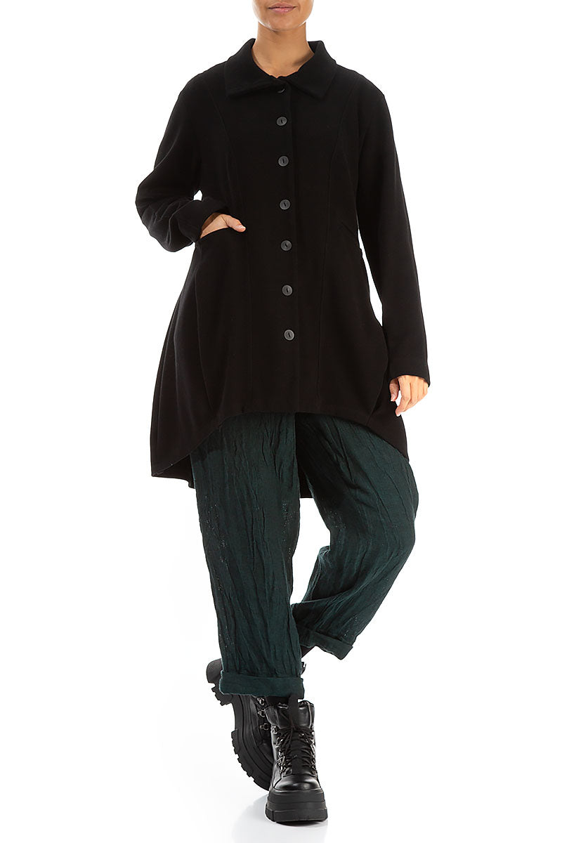 Black Balloon Cotton Jersey Jacket