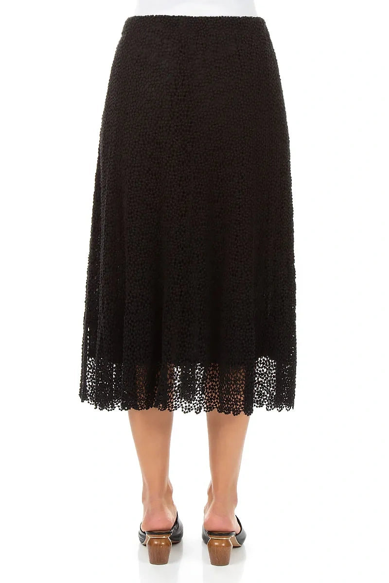 Black Broderie Cotton Skirt 2
