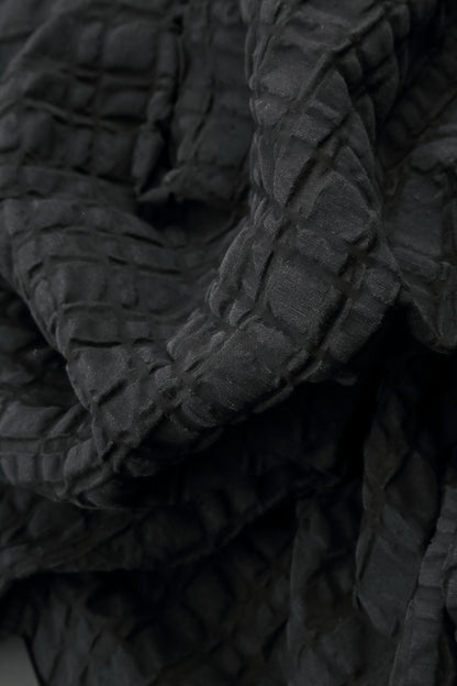 Black Checkered Linen Cotton Jacket 5