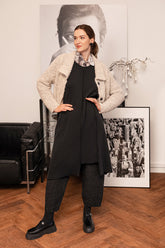 Black Checkered Linen Cotton Trousers 5