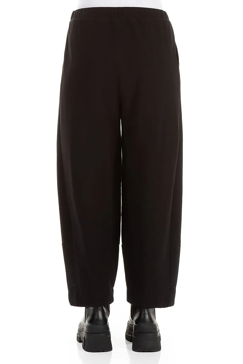 Black Cotton Jersey Trousers 2