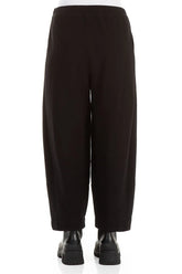 Black Cotton Jersey Trousers 2
