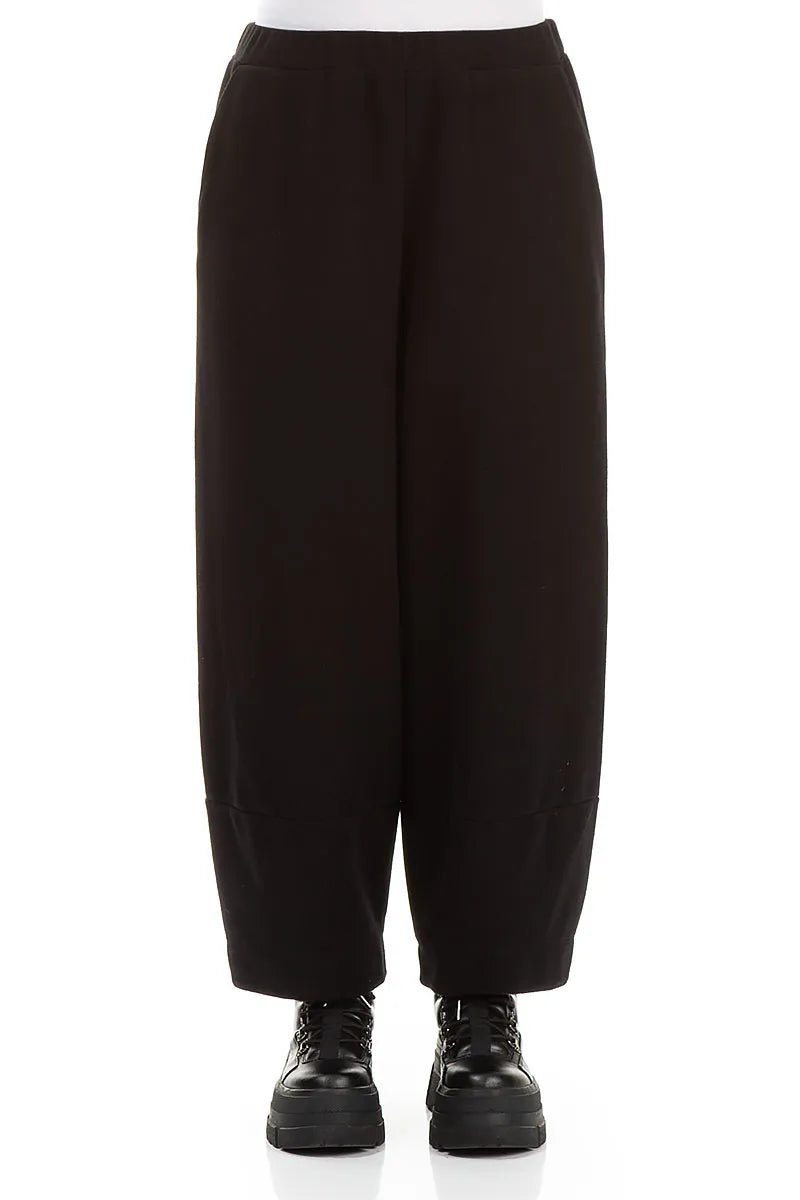 Black Cotton Jersey Trousers 1