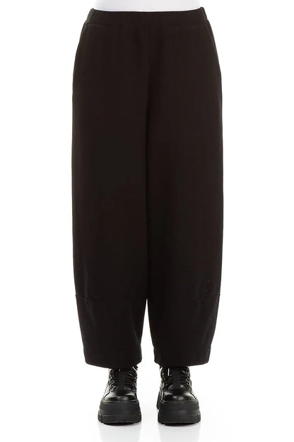 Black Cotton Jersey Trousers 1