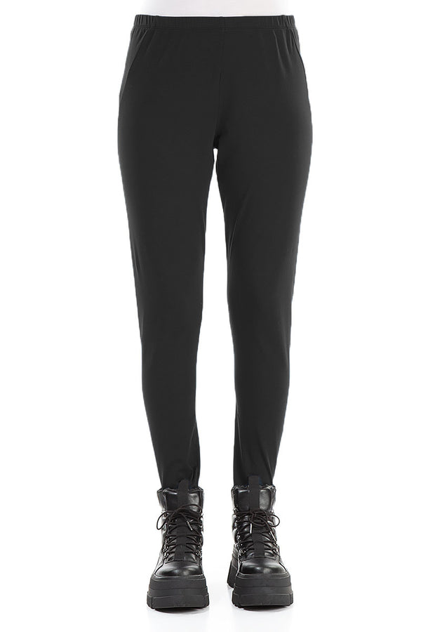 Black Cotton Leggings 1
