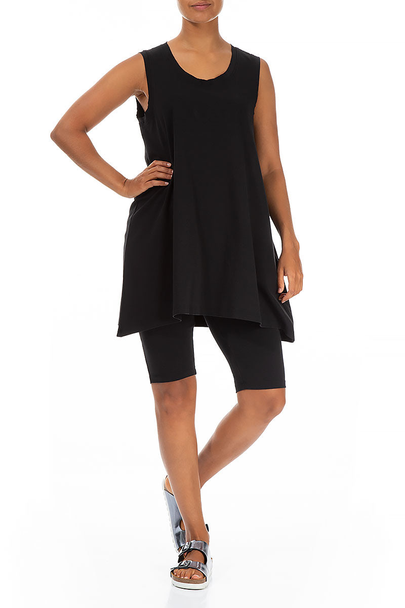 Schwarze Shorts aus Baumwollstretch