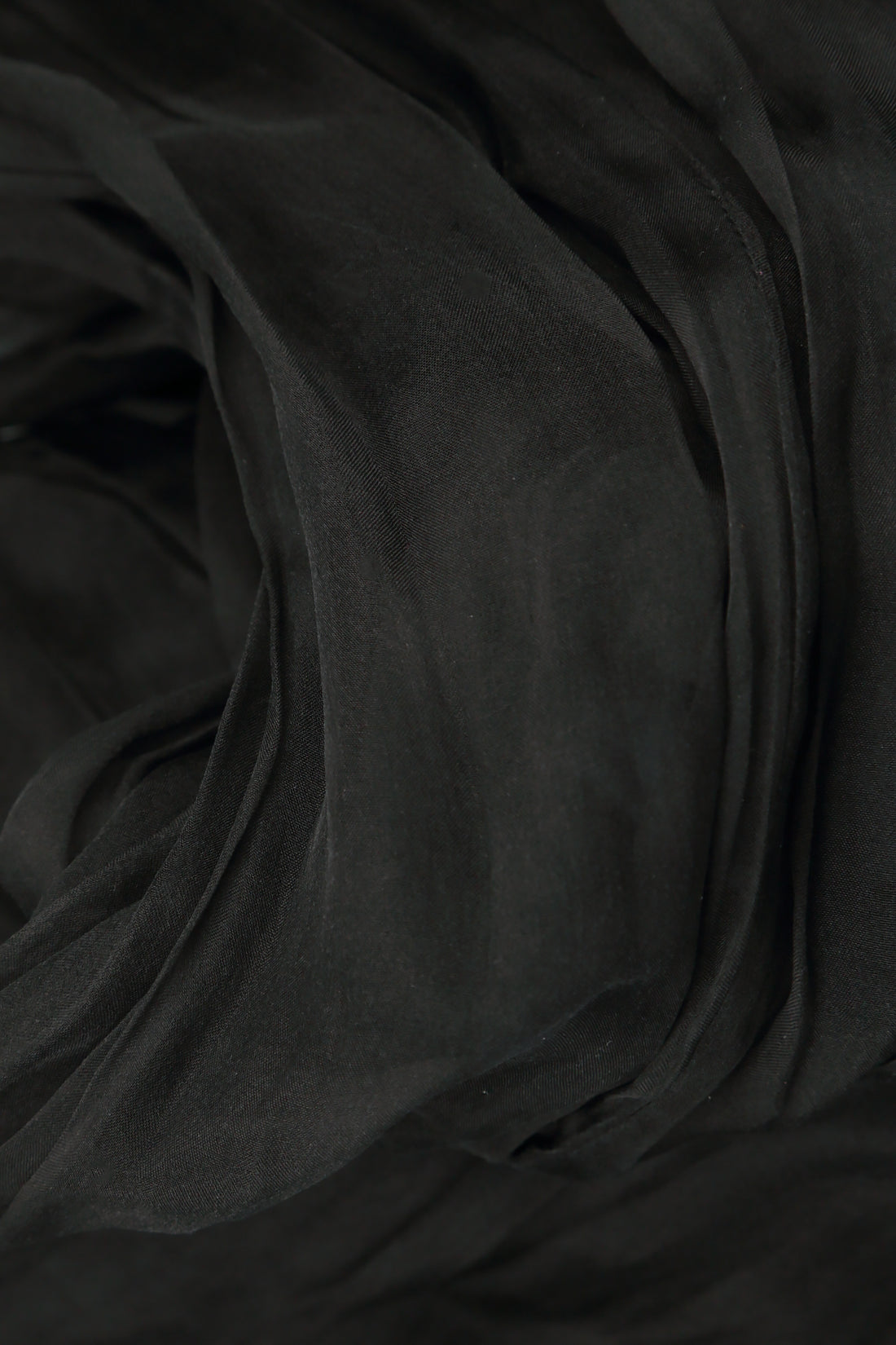 Black Crumpled Silk Chiffon Dress 5