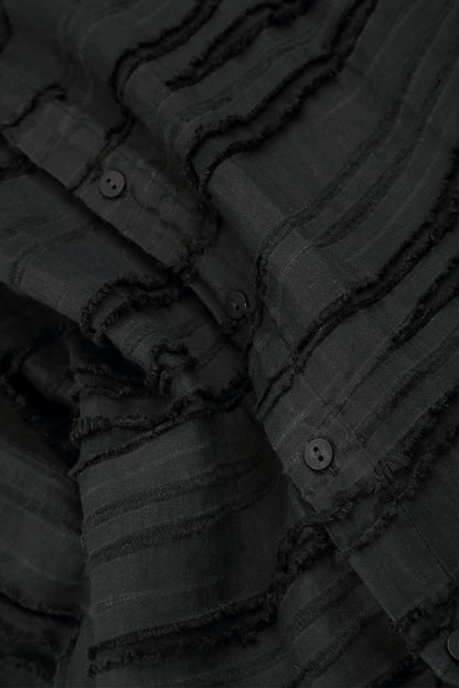 Black Fray Weave Jacket