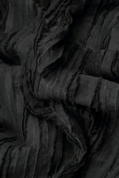 Black Fray Weave Skirt