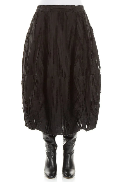 Black Fray Weave Skirt