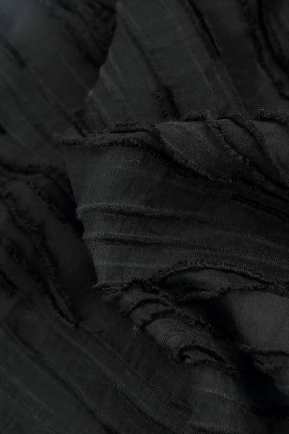 Black Fray Weave Skirt