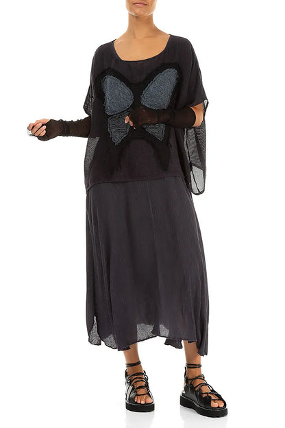 Pochettes en coton doux et maille noire