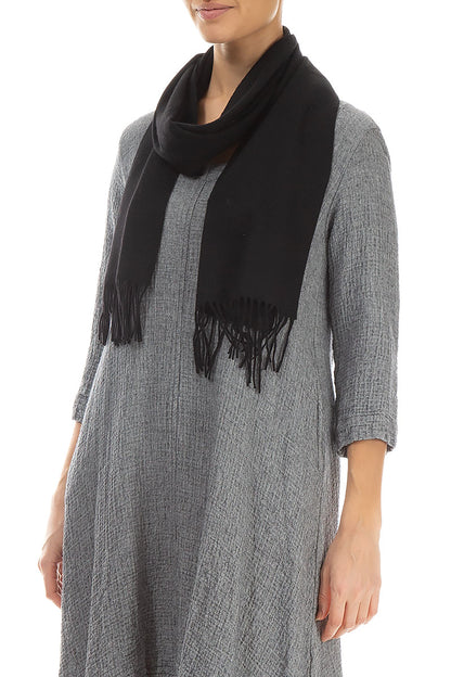 Black Mulberry Silk Scarf 3