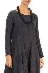 Black Silk Bead Necklace 3