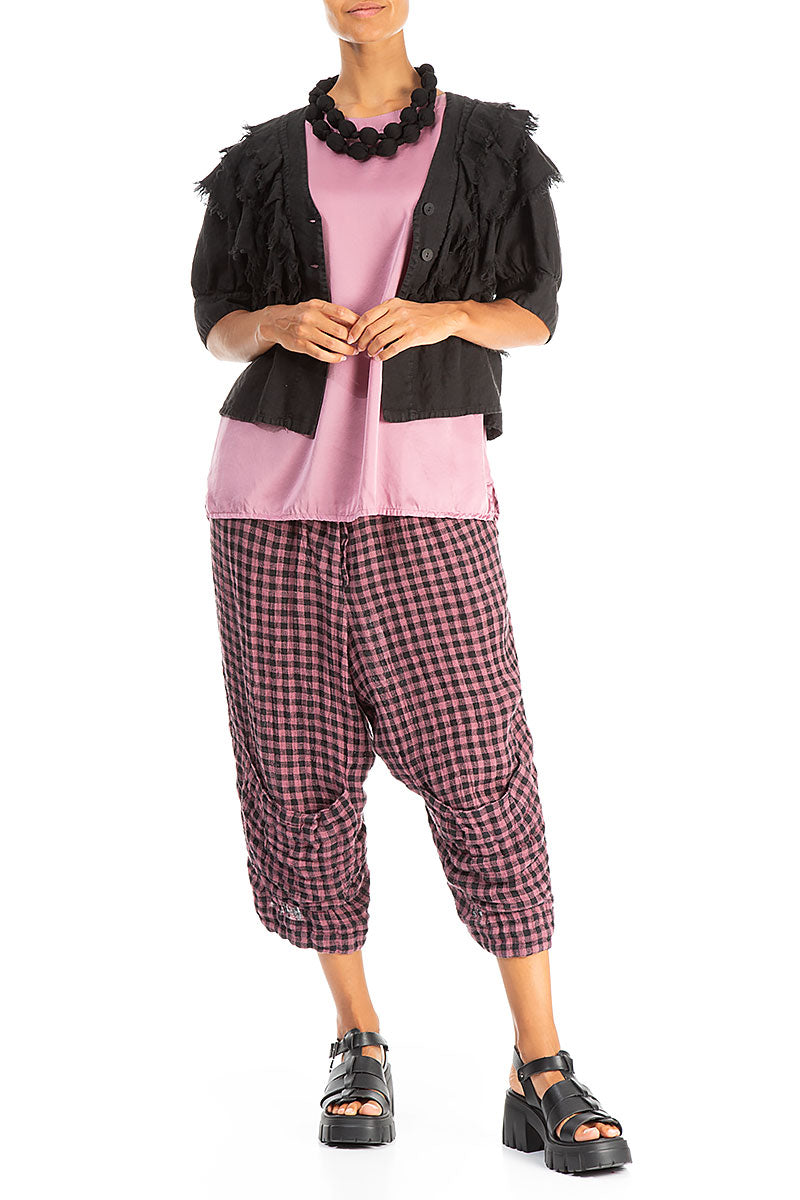 Black Silk Bead Necklace 2