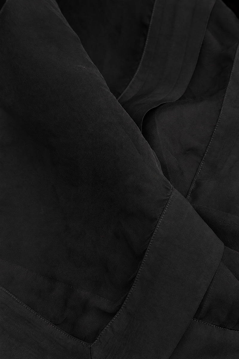 Black Silk Chiffon Scarf 4