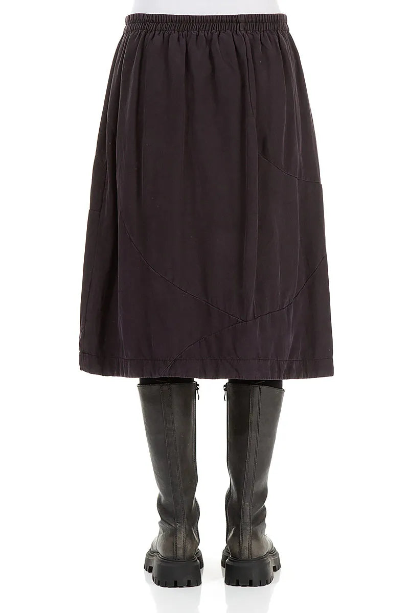 Black Silk Linen Skirt 2