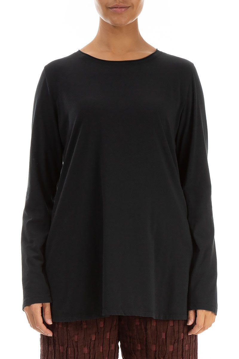 Black Soft Cotton Top