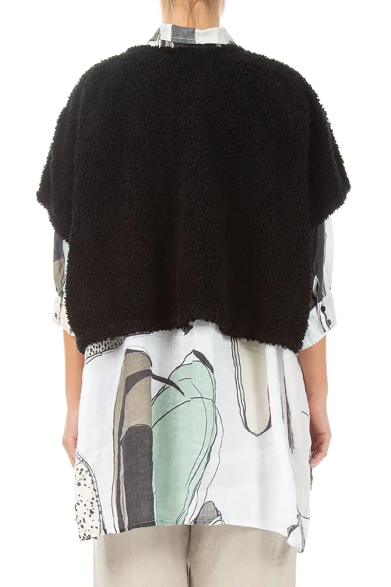 Black Teddy Cotton Gilet 3