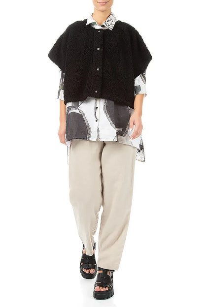 Black Teddy Cotton Gilet 5