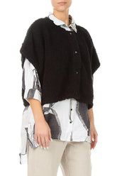 Black Teddy Cotton Gilet 4