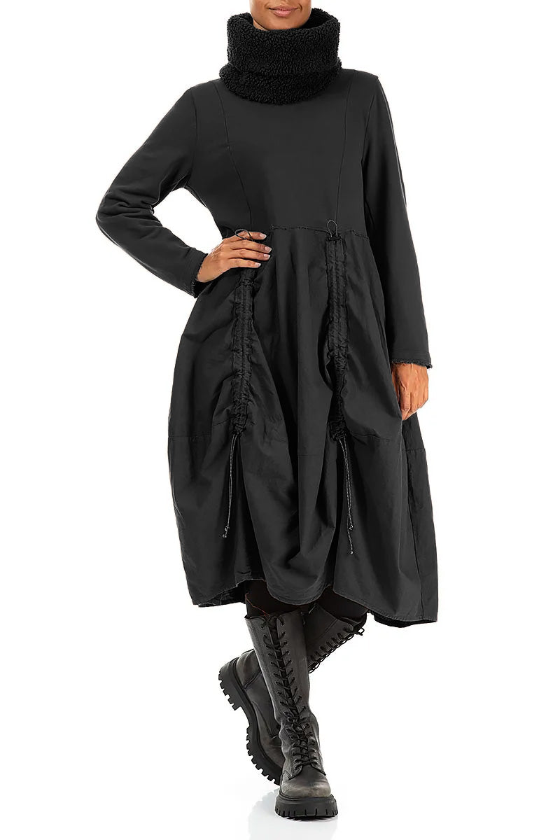 Black Teddy Cotton Infinity Scarf 2