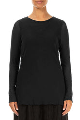 Black Mesh Soft Cotton Blouse 1