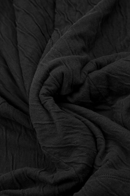 Black Wavy Cotton Beret 5