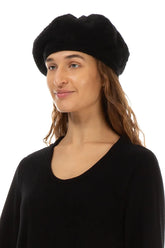 Black Wavy Cotton Beret 4
