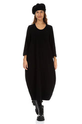 Black Wavy Cotton Beret 3