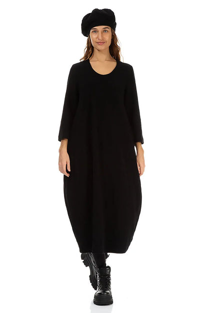 Black Wavy Cotton Beret 3