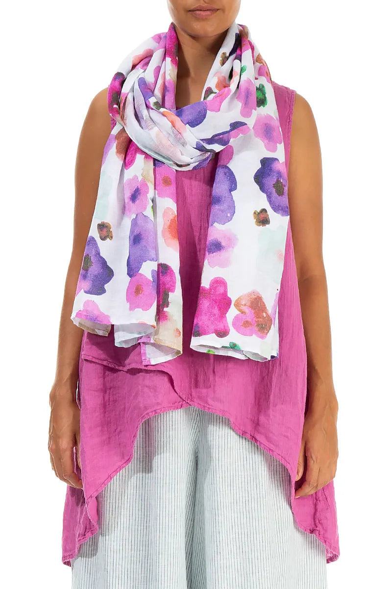 Blossom Soft Gauze Linen Scarf 1