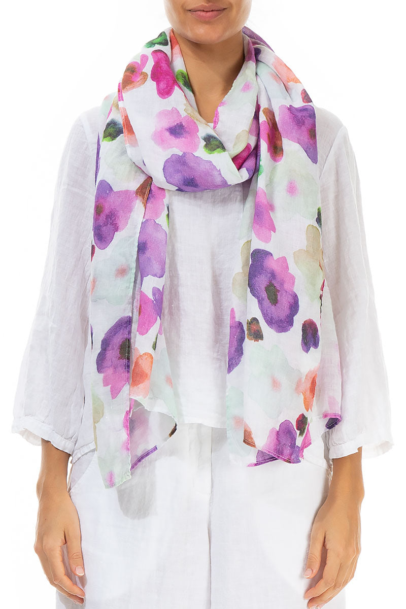 Blossom Soft Gauze Linen Scarf 1