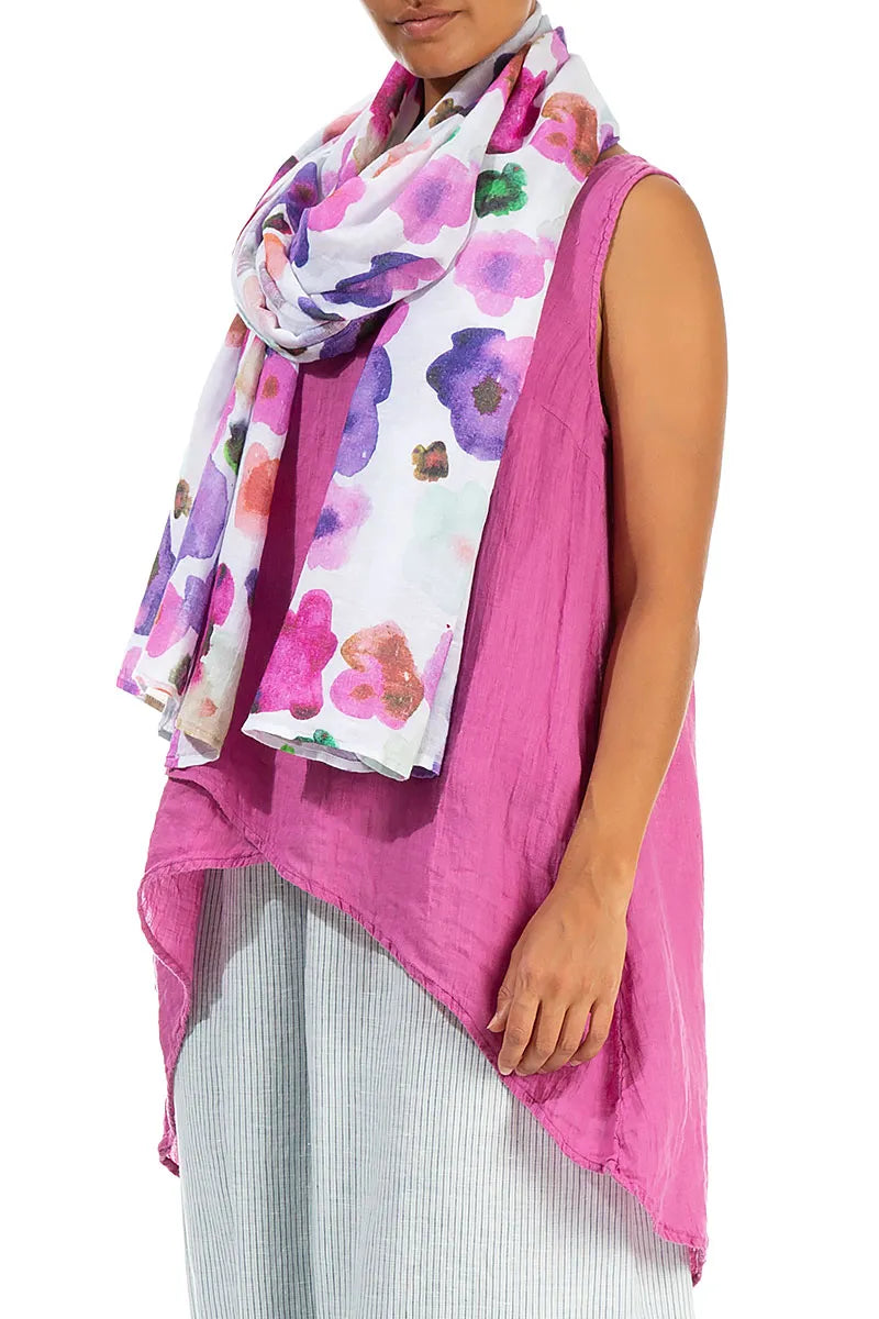 Blossom Soft Gauze Linen Scarf 3