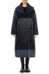 Blue Alpaca Wool Trapeze Coat 1