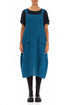 Blue Check Linen Dungaree Dress 1