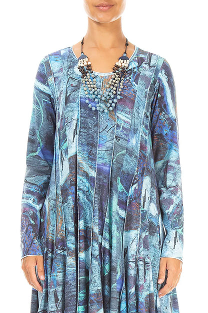 Blue Haze Wood Necklace 1