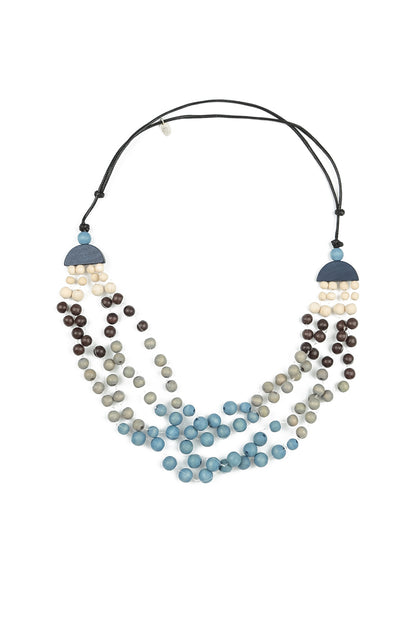 Blue Haze Wood Necklace 4