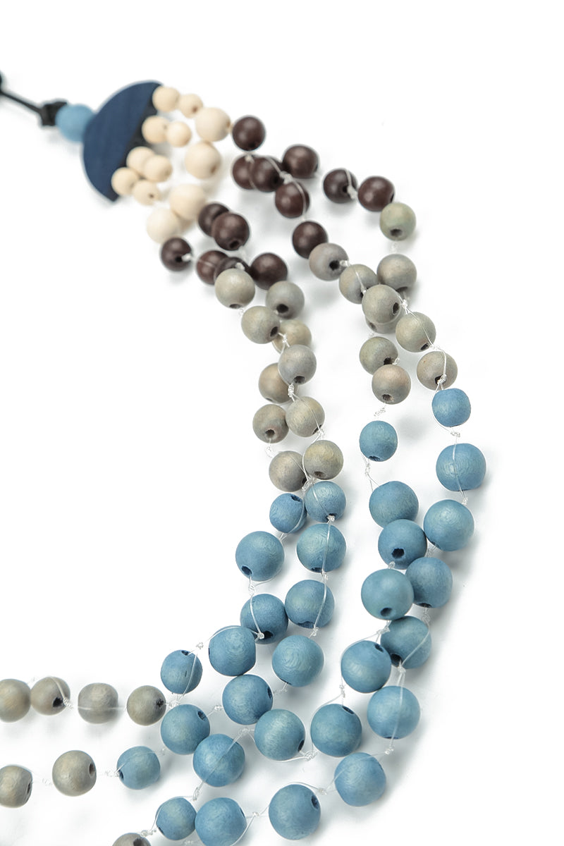 Blue Haze Wood Necklace 5