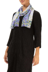Blue Meadow Floral Silk Scarf 3