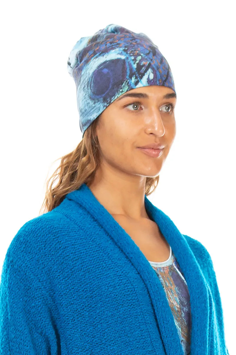 Blue Reverie Cotton Beanie Hat