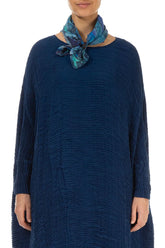 Blue Reverie Silk Cotton Scarf 1