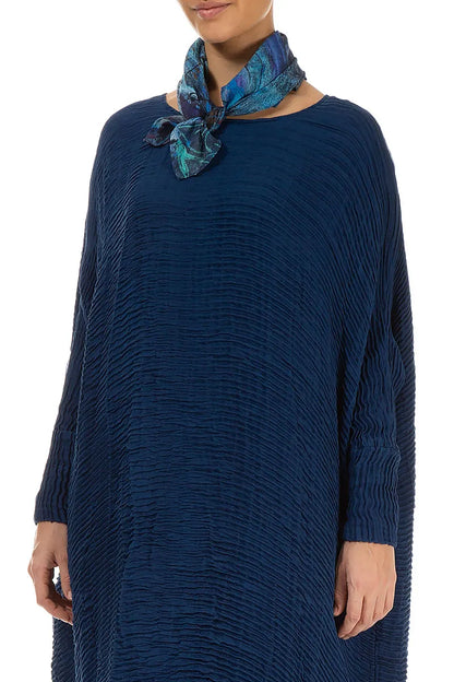 Blue Reverie Silk Cotton Scarf 4