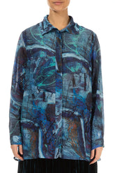Blue Reverie Silk Cotton Shirt 1
