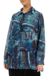 Blue Reverie Silk Cotton Shirt 3