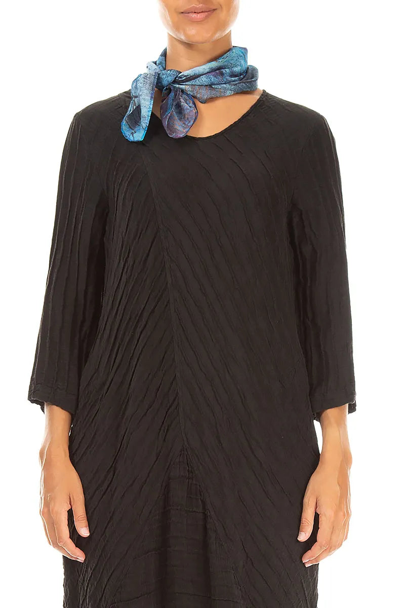 Square Blue Reverie Silk Cotton Scarf