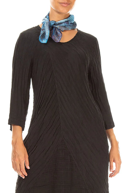 Square Blue Reverie Silk Cotton Scarf