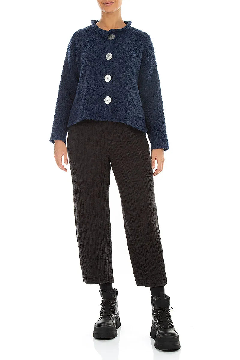 Blue Violet Alpaca Wool Cardigan